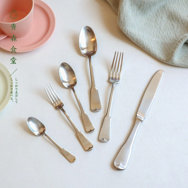 < Qingsen Canteen > Japan Entrance to Qingfang Classic Satin Stainless Steel Dessert Cream Knife Cutlery Fork