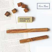 〈Aomori canteen〉Spot Japanese log refrigerator sticker clip Wooden photo message bar Magnet magnet clip