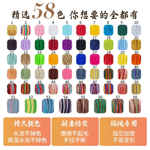 Плетеный комплект, браслет из красной нити ручной работы, набор материалов, 72 размер, «сделай сам»