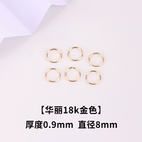 Элегантное золото 585 пробы/100 штук [толщина 0,9 мм, диаметр 8 мм]