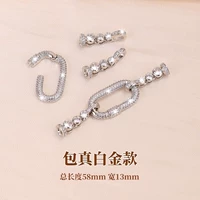 Сумка из пряжки скрепки настоящая платина