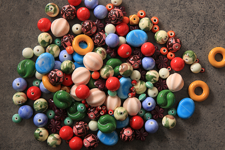 Jingdezhen ceramic beads scattered bead said jin wholesale beads beads insulation accessories DIY craft materials package deal with clearance