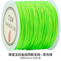 Та же нефритовая проволока № 72 из золотого магазина, ★флуоресцентно-зеленая★, диаметр проволоки 0,8 мм, 50 метров в рулоне.