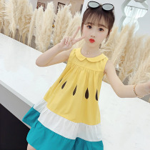 Childrens Clothing Summer Princess Dresses 2022 New Nets Red Girls Summer Dress Sweaters Dresses Big Boy Girl Foreign Air Summer Dress