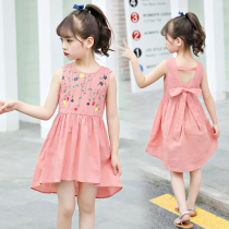 Girl Dress Dress 2022 New Summer Dress Foreign Air Children Dress Summer Princess Dresses Little Girl Sleeveless Vest Dress