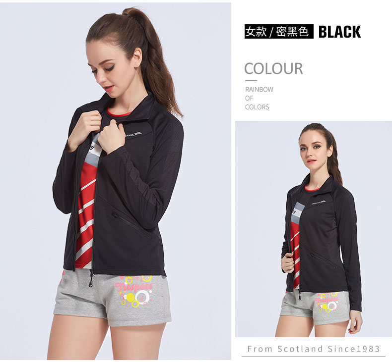 TRESPASS 趣越 薄款 女式跑步抓绒衣 天猫优惠券折后¥69包邮(¥99-30)2色可选