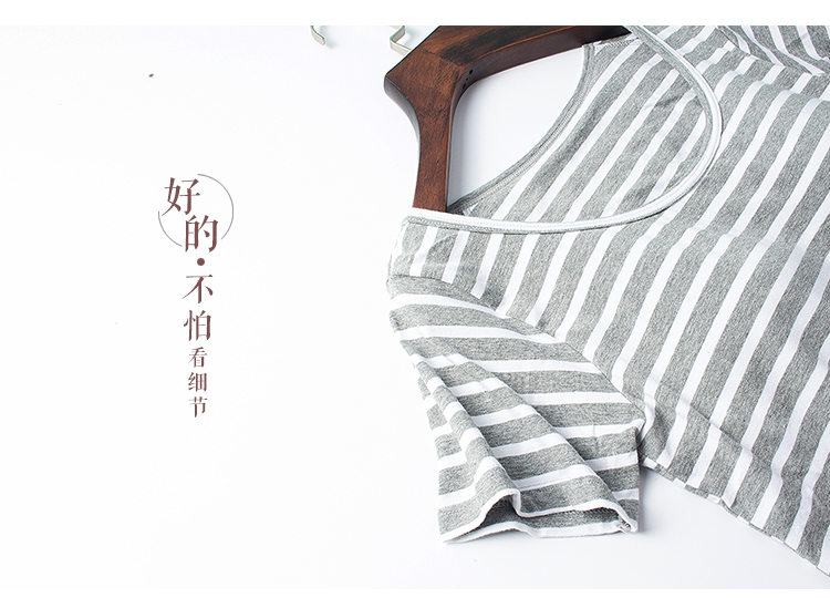 Nữ mùa hè với áo độn ngực bằng vải cotton pyjama cup cup one miễn phí mặc áo ngực dài tay ngắn dịch vụ tại nhà váy đầm mùa đông
