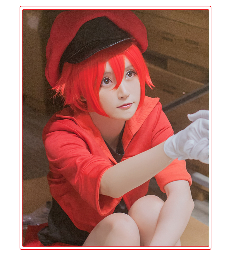 [囧 囧] Các tế bào hoạt động cos hồng cầu Các tế bào máu đỏ Trang phục cosplay Có thể đeo trên cả hai mặt áo cosplay