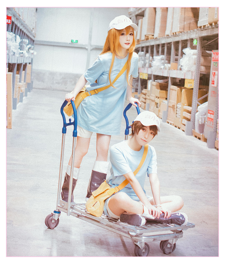 [囧 囧] Làm việc tế bào cos tiểu cầu Loli cosplay trang phục T-shirt Giày bìa Spot cosplay luffy