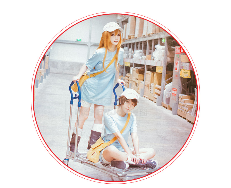 [囧 囧] Làm Việc tế bào cos tiểu cầu Cosplay đạo cụ trang phục nhỏ màu vàng 挎 túi Tại Chỗ cosplay đồ ngủ