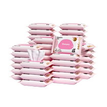 Deyou Newborn Baby Wet Wipes Hand and Mouth Special Small Packet Portable Wet Wipes Enlarged and Thickened 10 Packs 30 Packs