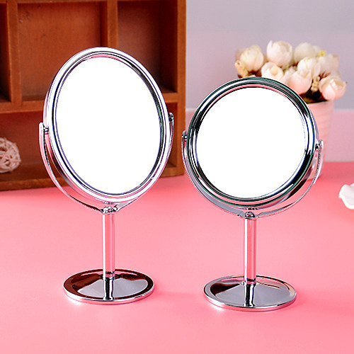 Eurostyle Double-sided Enlarged Desktop Rotary Beauty Small Mirror Portable Carry-on Cosmetic Mirror Small High Definition Cosmetic Mirror