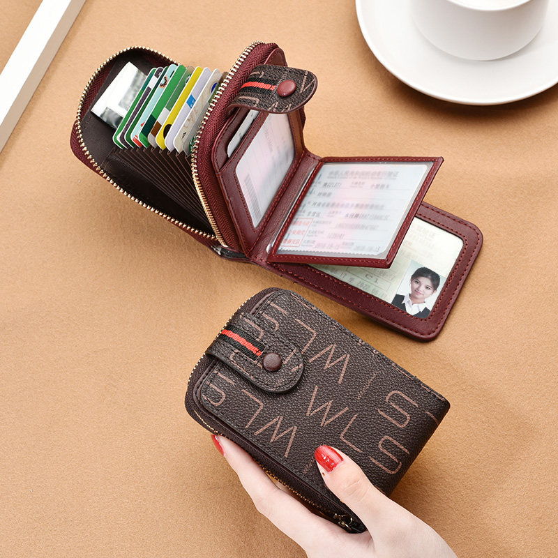 New driver's license driver's license card bag female small document bit large-capacity card bag multi-card bit anti-degaussing coin purse female