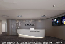 Spot paint front desk Shaped reception desk Simple beauty salon service desk Bar curved hotel cashier