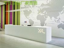 Company paint front desk Simple reception desk Boutique front desk desk Welcome desk Cashier bar fixed marble