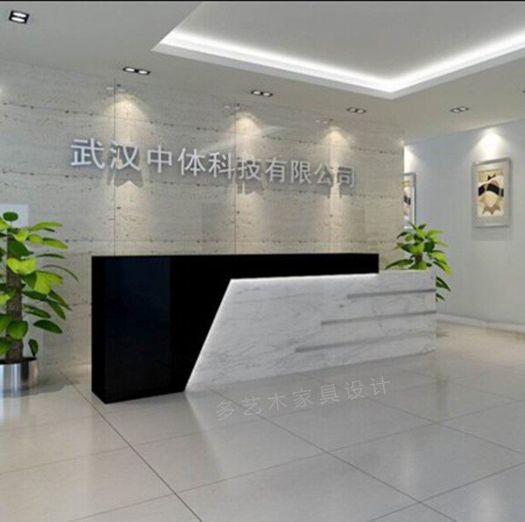 Marble finish front desk paint front desk reception desk reception desk desk desk cashier counter welcome counter bar custom-made