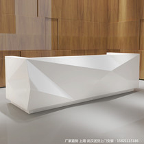 Special-shaped paint front desk Hotel front desk cashier Beauty salon image consulting reception desk Bar company desk
