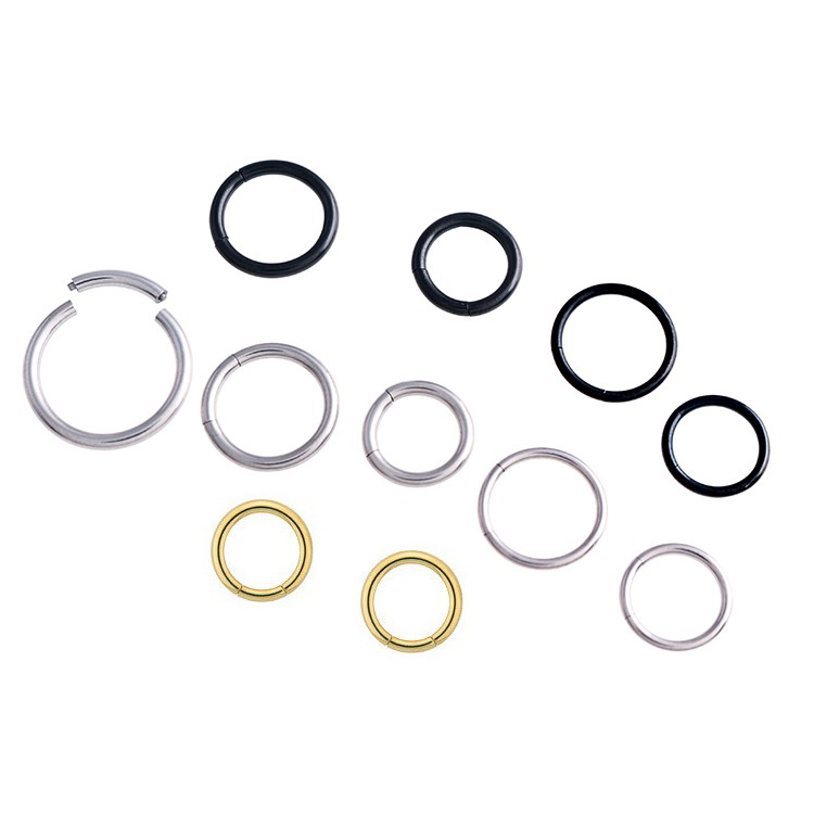 Titanium Steel Band Men Piercing Hole Seamless Nose and Nose Ring Circle Circular Accessories