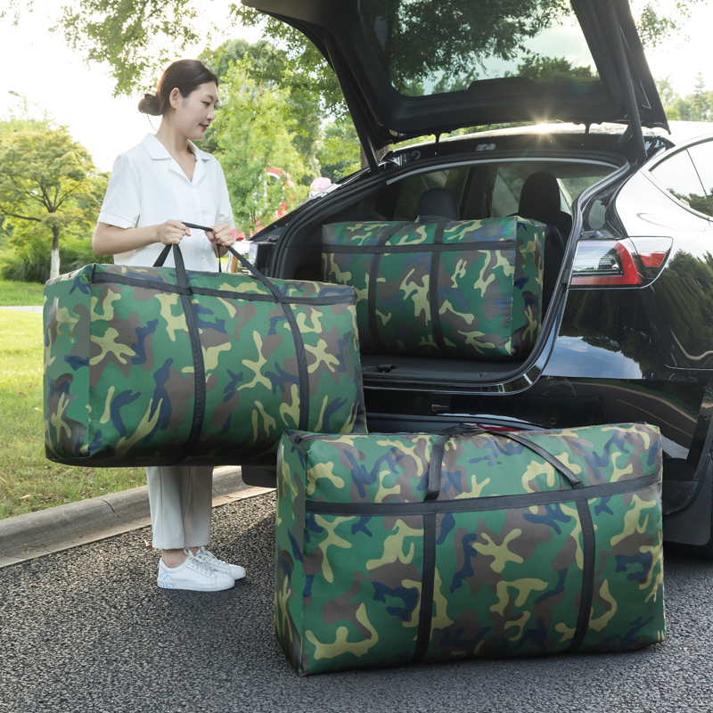 Camouflage Thickened Double-Sided Waterproof Extra-Large Moving Packing Bag Luggage Bag Quilt Bag Woven Bag for Students