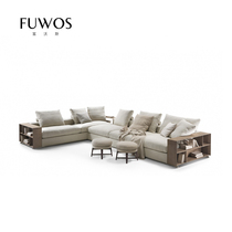 Nordic modern Italian style minimalist combined size Corner Cotton Linen Comfort Leniency Sofa Custom