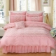 Khăn trải giường bằng vải cotton trải giường đơn mảnh ba mảnh bảo vệ giường bông trải giường chống trượt 1,5 m 1,8m2.0 váy ngủ ga giường viền ren