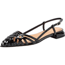 True Beauty imported from Italy new thin strap hollow pointed toe low-heeled fashion sandals C2006AH3