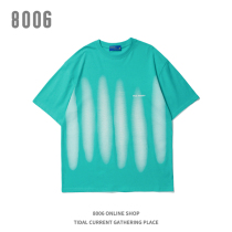 8006 hiphop short sleeve men's tide brand trend hip hop street loose European and American fried street t-shirt men's tide graffiti men and women