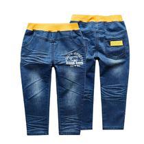 Very Small Fish 37125 Boys Spring and Autumn Casual Months Cotton Rubber Band Thin Section Super Soft Micro Elastic Denim Trousers