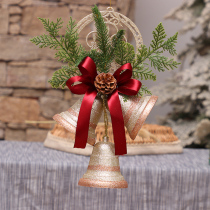 New Years Day New Years Christmas decorations scene layout big bell Dragon Clock Christmas tree Ball Pendant door hanging