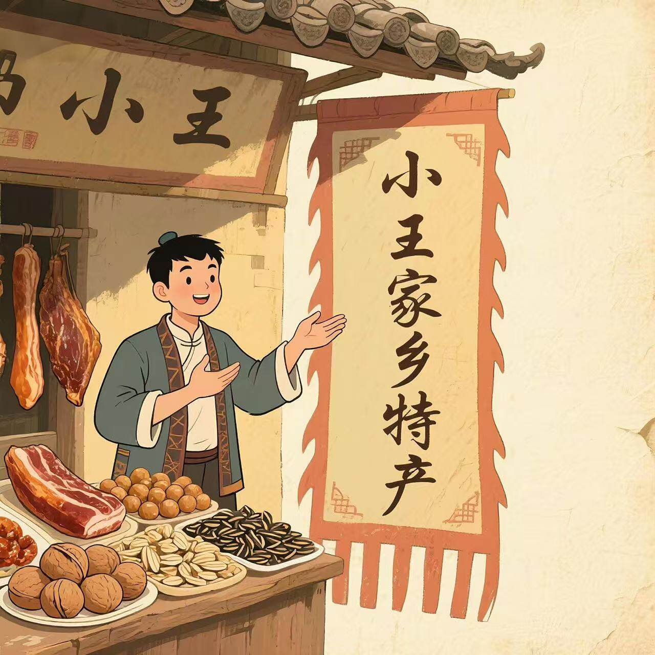 小王家乡特产的LOGO