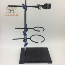 Large national standard iron frame table burning bottle clamp iron ring square seat bracket laboratory bracket consumables teaching instrument