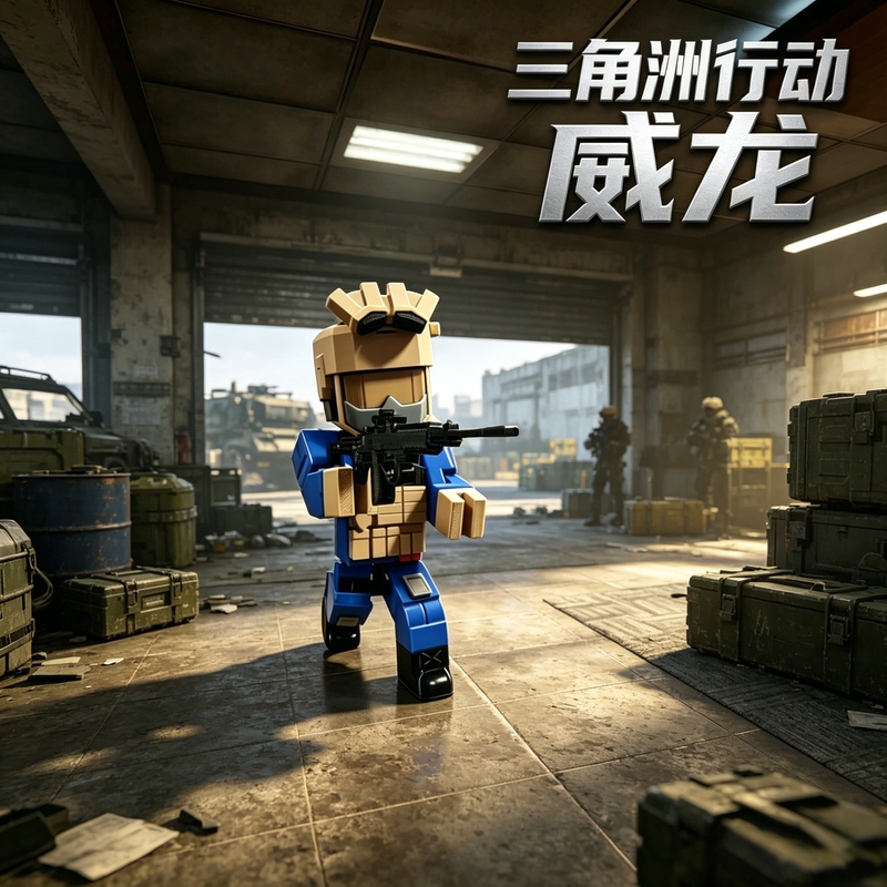 3D Printed Minecraft-Style Delta Operation Weasel Red Wolf Mai Xiaowen Multi-Jointed Action Figure Cartoon