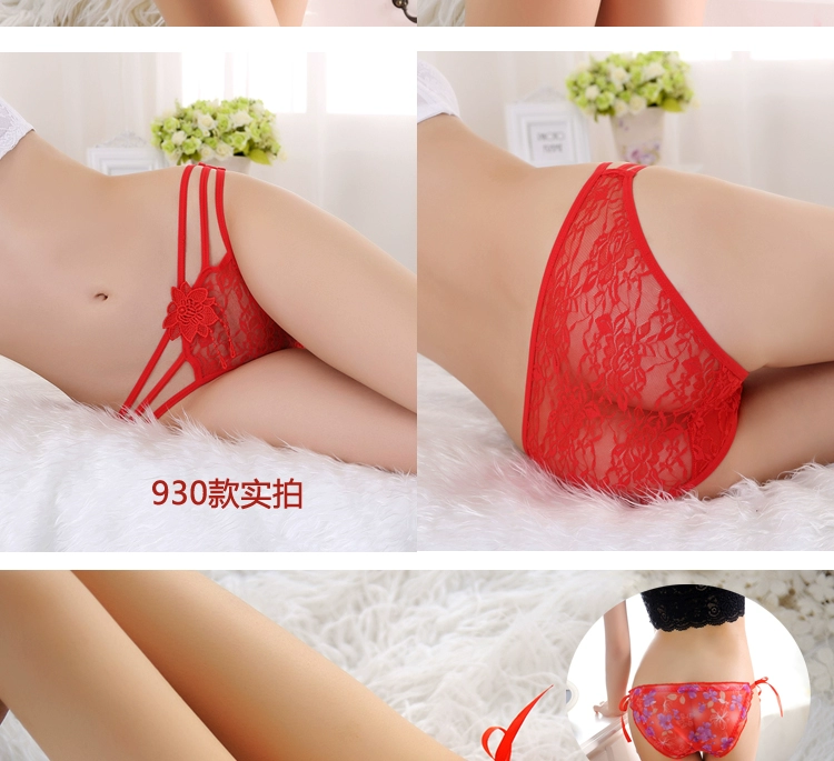 Cô dâu lễ hội red natal năm đầy đủ đồ lót trong suốt ladies sexy ren cám dỗ red sexy thong nữ