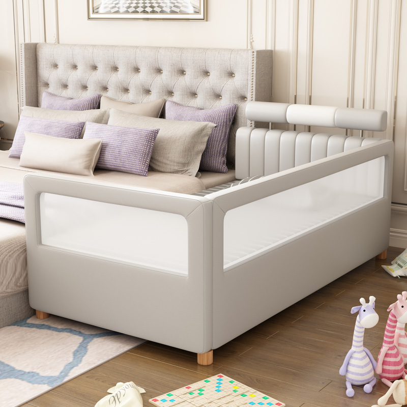 Tech Cloth Children's Bed Ditire Splicing Bed Widening Bed Thever With Guardrails Soft Bag Small Bed No Formaldehyde Side Bed