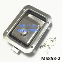 Stainless steel panel lock square lock MS858-2 van rear door lock trailer RV engineering vehicle modified car lock