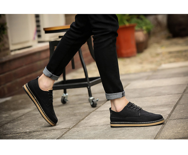 Giày nam Retro Brock Giày đế thấp Anh phiên bản Hàn Quốc của xu hướng giày sinh viên giày thể thao ấm áp giày thủy triều hoang dã sneaker nam
