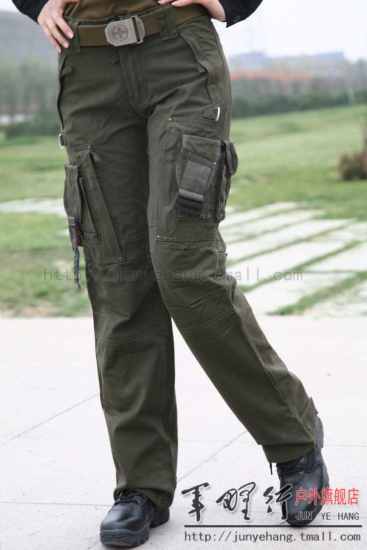 Jun Yexing ngoài trời giải trí quân đội quạt trang phục nữ 008 cotton nhiều túi quần quân đội giản dị - Những người đam mê quân sự hàng may mặc / sản phẩm quạt quân đội