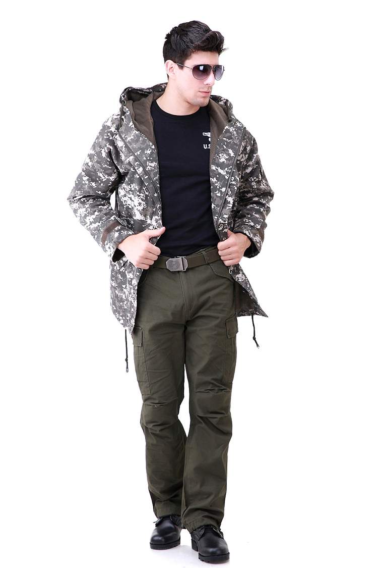 Junye ngoài trời người hâm mộ quân đội quần áo nam G8 áo khoác cotton dày phù hợp với đào tạo phù hợp - Những người đam mê quân sự hàng may mặc / sản phẩm quạt quân đội giày bộ đội cao cổ