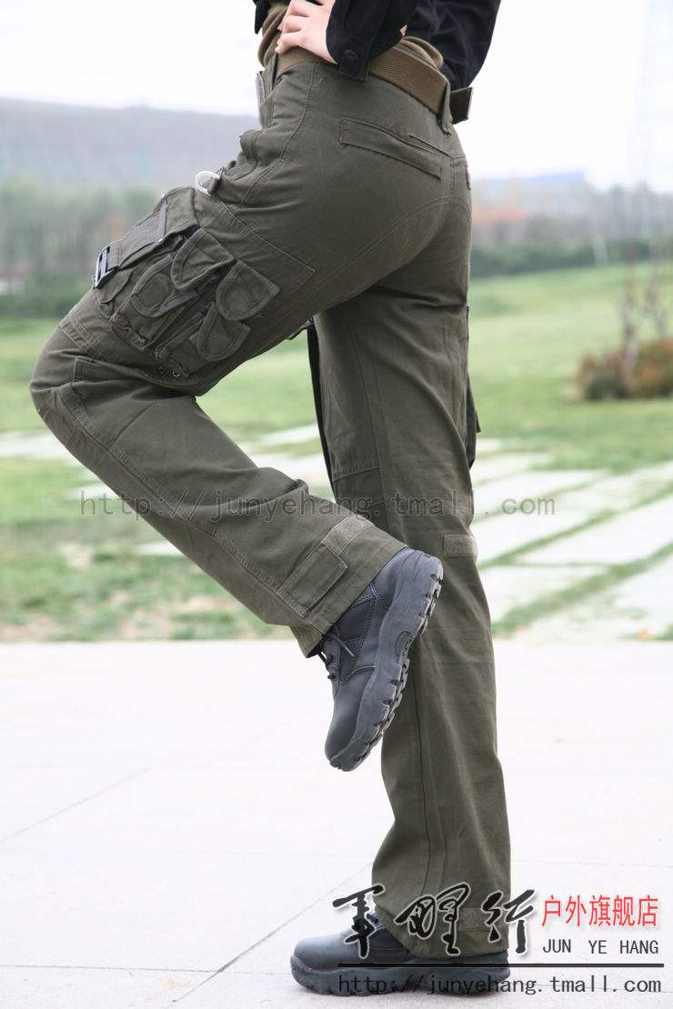 Jun Yexing ngoài trời giải trí quân đội quạt trang phục nữ 008 cotton nhiều túi quần quân đội giản dị - Những người đam mê quân sự hàng may mặc / sản phẩm quạt quân đội