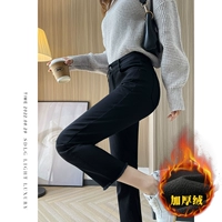 Черные бархатные штаны, увеличенная толщина