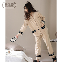 Coral Suede Pajamas Woman Autumn Winter Style Long Sleeve Casual Island Suede Slim can be worn in winter Home Clothing Thin Suede Suit