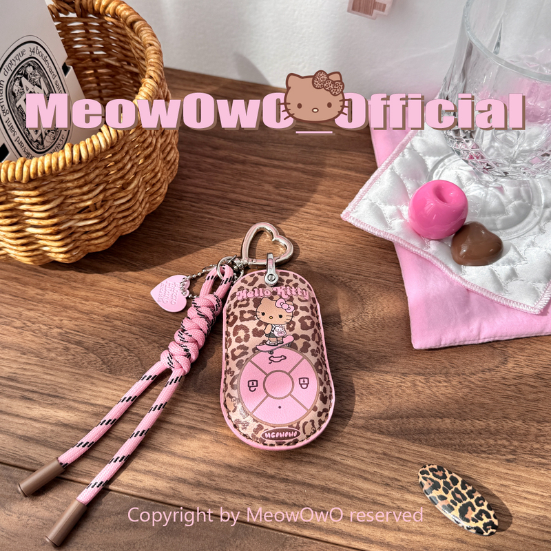 Euler Car Key Cover Case for Good Cat Gt, Lightning Cat, Black Cat, White Cat, Ballet Cat, Leopard Print, Kitty, Sweet Cool Pink Brown