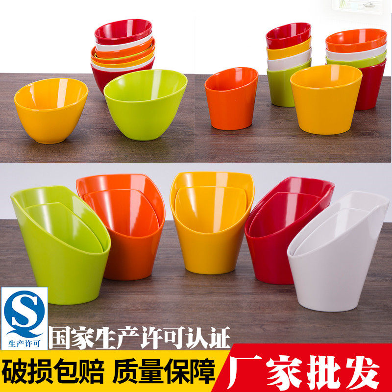 a5 melamine imitation porcelain color buffet vegetable bucket oblique mouth thickened lettuce bucket sauce bowl imitation porcelain hot pot restaurant tableware