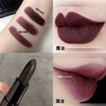 Matte fog lipstick Gothic European and American style dark date Red Aunt Red dark cherries matte red dark cherries Matt light ins Super fire