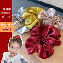 jennie pig large intestine Hairband ins Japanese and Korean silk female red head rope plate hair pony tail hair rope elegant