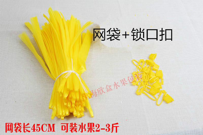 2-3 catties fruit net bag kumquat longan orange sugar orange tribute orange net bag with lock buckle chestnut plastic net bag