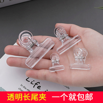 Transparent clip stationery paper clip Clip Closure Clip Booking Clip Fixed Clip Multifunction Student Ticket Clip Bill Clip