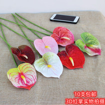 Nordic Wind Red Palm Emulation Flower White Palm Green Palm Pink Palm shooting props Hotel Decorative Home Living-room Furnishing Wedding Celebration