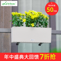 Planting box with balcony flower trough hanging fence hanging wall-style planting box