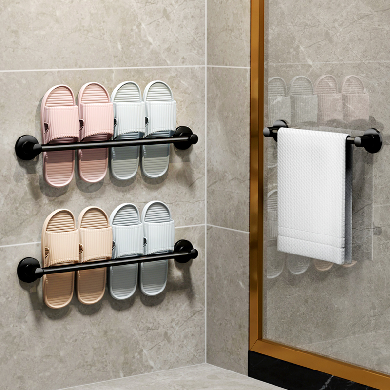 Bathroom Slippers Rack Wall Hanging dressing room Toilet Hanging Shoe Rack Subleash Containing deity Perforated Shelf